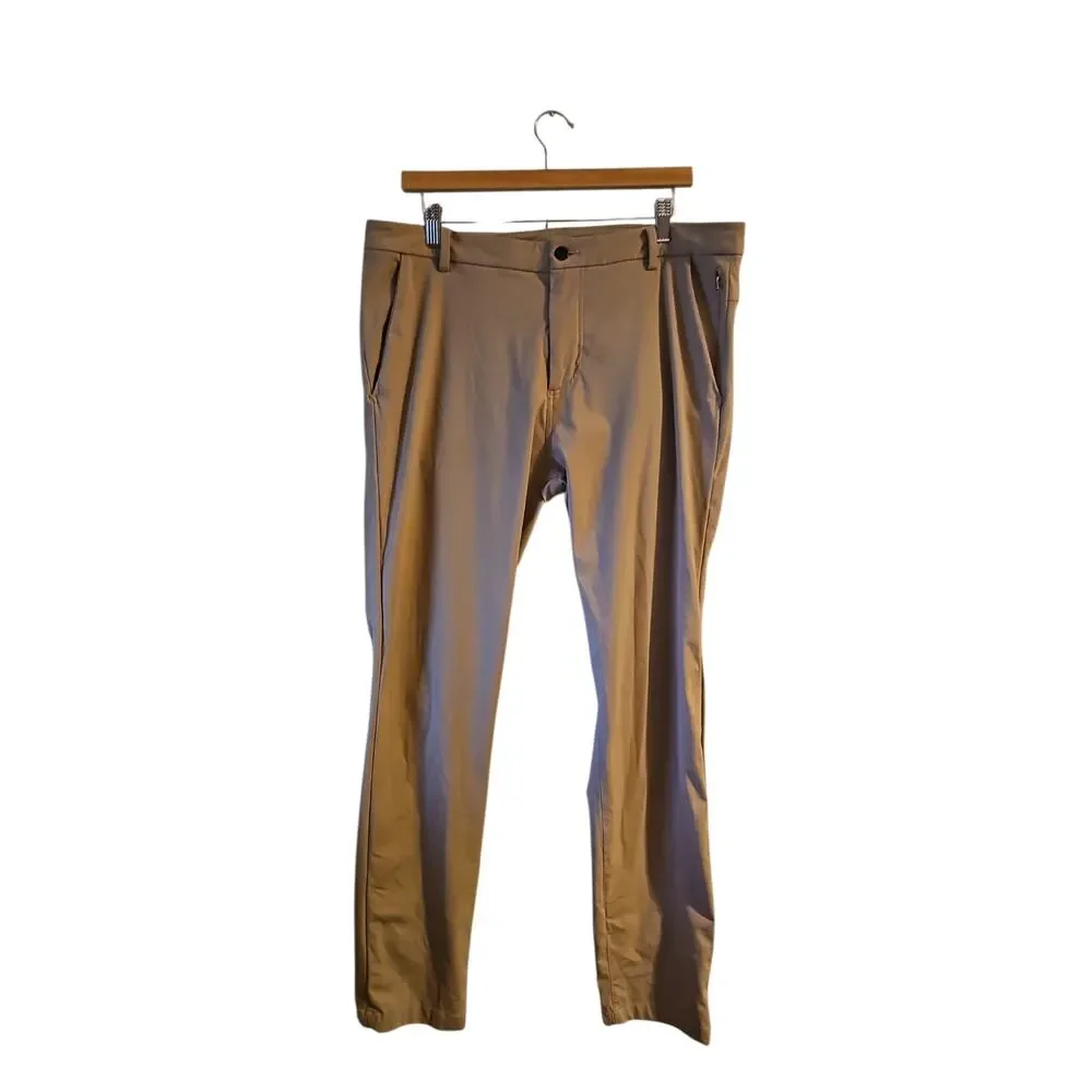 Lululemon ABC Slim-Fit Trouser 38 x 34 Oakwood tan $128 MP13